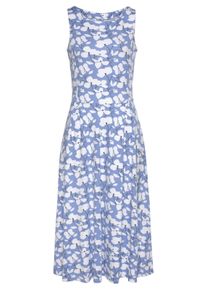 Beach Time Beachtime Sommerkleid, mit Blumendruck Blau, Größe 34