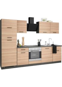 Wiho-Küchen WIHO KÜCHEN Küchenzeile »Esbo«, mit E-Geräten, Breite 280 cm beige made_in_germany Zen Esche
