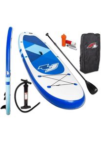 F 2 F2 Inflatable SUP-Board »Prime blue mit Alupaddel«, (Set, 4 tlg., mit Paddel, Pumpe und Transportrucksack), Stand Up Paddling blau Wassersportboards