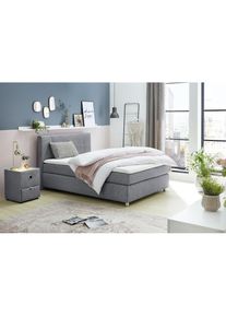 Jockenhöfer JOCKENHÖFER GRUPPE Boxspringbett, mit Topper und Zierkissen grau anthrazit 211/19
