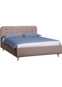 Tom Tailor Polsterbett »NORDIC BED«, mit Knopfheftung im Kopfteil, Füße Buche natur pink powder pink TUS 37