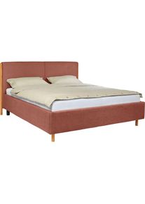 Tom Tailor Polsterbett »CALIFORNIA BED«, mit seitlichen Holzakzenten am Kopfteil orange soft coral GCP 737