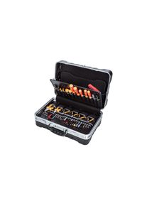 Jelmoli Werkzeugset»BernsteinWerkzeugeTECHNIK«(78St.) , silberfarben , Kippzylinderschlösser, ergonomischer Handgriff, mehrfach profilierter Aluminium-Rahmen