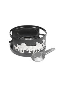 Jelmoli Fondue&raquo;HeidiCheeseLineRechaudAppenzellSilberfarben&laquo; , silberfarben , schwarz/silberfarben