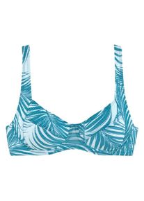 active by Lascana LASCANA ACTIVE, Femmes Hauts de bikini sport, pétrole / blanc