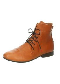 Think! Schnürstiefelette »GUAD«, im zeitlosen Design orange 41 Flache Stiefelette mit Innenreißverschluss