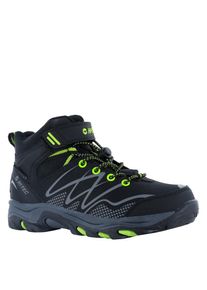 Hi-Tec Wanderstiefel »Blackout Mid WP Jr«, Jungen (Veganer Schuh) grün 37 lime Elastischer Schnürsenkel mit Klettverschluss für einfaches An- und...