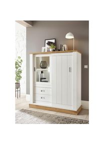 Home Affaire Highboard »ORLANDO«, im romantischen Landhaus-Look weiß Pinie Weiss Dekor