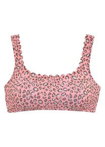 Lascana, Femmes Hauts de bikini, bleu clair / marron / saumon