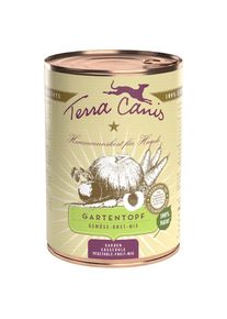 6x 400g Gartentopf Gemüse-Obst-Mix Terra Canis Nassfutter für Hunde