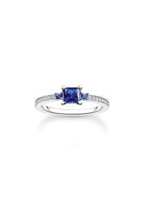 Thomas Sabo Ring mit blauen und weissen Steinen silber