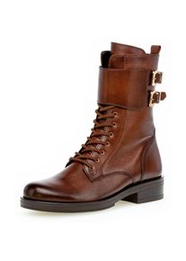 Gabor Schnürstiefelette, mit verstellbaren Schnallen braun 44 dunkelbraun-used Stiefelette mit Gabor Best Fitting Ausstattung