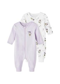 name it Schlafoverall »NBFNIGHTSUIT 2P ZIP ORCHID FAIRY«, (Packung, 2 tlg.) lila 104 N-Gr weiß flieder 2er Pack Schlafanzüge von name it für Mädchen