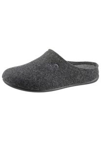 THIES Pantoffel »PET«, in klassischer Optik grau 39 anthrazit-meliert Toller Hausschuh aus zertifiziertem, recyceltem PET-Material