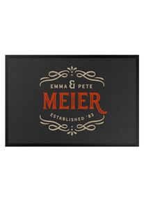 Fußmatte Vintage-Logo Wunschname