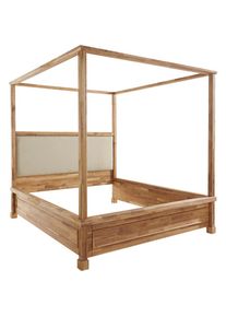 Timbers Himmelbett »Mago«, aus Eiche massiv, in diversen Breiten beige natur