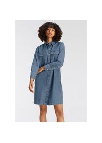 Levi's LEVI'S® Jeanskleid »SELMA DRESS«, aus 100% Baumwolle blau M (36/38) N-Gr mid blue Jeanskleid ""The Western Dress"" mit Lederband von Levi's®