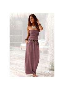 Lascana , Maxikleid, mit schmalem Oberteil , braun , N-Gr , Langes Sommerkleid
