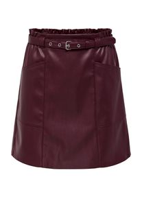 Only Lederimitatrock &raquo;ONLHEIDI FAUX LEATHER SKIRT&laquo; rot XL (42) Windsor Wine Minirock von Only aus weichem Lederimitat
