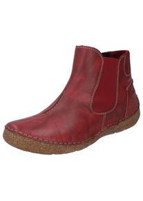Josef Seibel Chelseaboots »FERGEY 63«, mit Kontrastnähten rot 35 Flache Stiefelette mit Stretcheinsatz und Reißverschluss