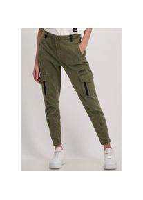 monari Röhrenhose, mit Cargotaschen grün 34 N-Gr oliv Trendige Cargohose mit zwei aufgesetzten Taschen von monari