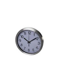 Perel Wanduhr, Aluminium, Analog, 300mm, Silber/weiss - WC101