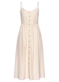 Lascana Sommerkleid, Aus Leinenmix Beige, Gr&ouml;&szlig;e 36