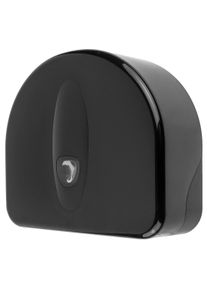 ich-zapfe Toilettenpapierhalter, Klopapierhalter, Toilettenpapierspender - PQB20MiniSRJ, Gro&szlig;rollenspender mini, Restrolle Funktion, Kunststoff, schwarz