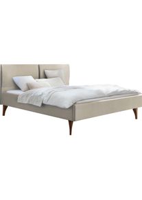 Hasena Polsterbett »Tamara«, Tamara, Fußfarbe Nussbaum, Komforthöhe, Fußhöhe 25 cm beige 327 Pepe beige