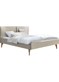 Hasena Polsterbett »Tamara«, Fußfarbe Eiche bianco, Komforthöhe, Fußhöhe 25 cm beige 327 Pepe beige