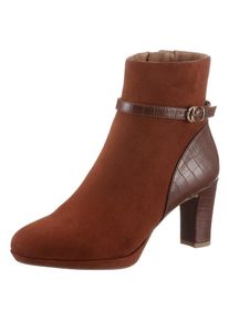 Tamaris Stiefelette, mit feiner Zierschnalle braun 35 Elegantes Modell mit Reißverschluss an der Innenseite