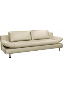 3-Sitzer »Redding«, in Naturleder , beige , Places of Style , creme