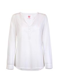LIEBLINGSSTÜCK LIEBLINGSSTÜCK Schlupfbluse »Bluse mit Rüschen am Ausschnitt«, mit abgerundetem Saum weiß 4XL (48) white Langarmbluse von Lieblingsstück