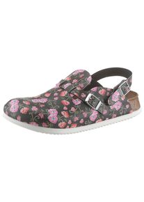 Birkenstock Clog »KAY SL«, mit schwenkbarem Fersenriemen, Schuhweite E bunt 40 schwarz-rosa-geblümt Berufsschuh von Birkenstock mit modischer...
