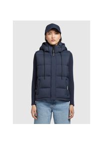 Khujo Steppweste &raquo;Weste EDEN MATT&laquo; blau M Dunkelblau Zwei-Wege-Rei&szlig;verschluss und Magnetknopfleiste