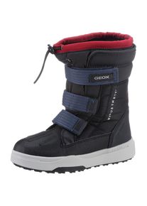 Geox Winterstiefel »J BUNSHEE PG BOY B A«, mit -Spezial Membrane blau 33 navy-rot Klettstiefel für kalte Tage, mit Schnellverschluss