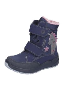 Ricosta Snowboots »Blinkschuh ANNIKA«, mit Sympatex-Membrane, WMS Weite weit blau 25 navy-kombiniert Robuster Winterstiefel mit Einhornmotiv