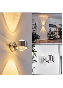 hofstein Sapri Wandleuchte Silber, 1-flammig