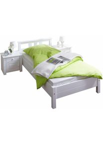 Futonbett »Merci«, in diversen Breiten, Kiefer , weiss , Ticaa , Kiefer massiv weiss gewachst