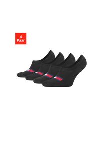 Tommy Hilfiger Füßlinge »Footie high cut Flag«, (4 Paar), mit eingestricktem Markenlogo schwarz 39-42 4x schwarz Herren Füßlinge 4 Paar hoch...