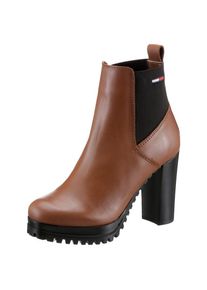 Tommy Jeans High-Heel-Stiefelette »ESSENTIALS HIGH HEEL BOOT«, mit breitem Elastikeinsatz braun 40 cognac Mit kleinem Logo am Schaft