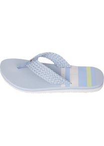 Tommy Hilfiger Zehentrenner »TH STRIPY FLAT BEACH SANDAL«, mit geflochtenen Riemchen blau 42 hellblau Zehentrenner mit Streifen in der Decksohle