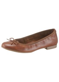Tamaris Ballerina, mit dekorativer Schleife braun 37 (4,5) cognac Ballerina in klassischer Form