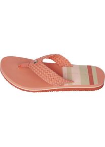 Tommy Hilfiger Zehentrenner »TH STRIPY FLAT BEACH SANDAL«, mit geflochtenen Riemchen orange 37 lachs Zehentrenner mit Streifen in der Decksohle