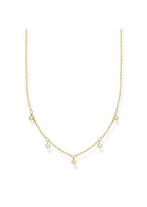 Thomas Sabo Silberkette »weiße Steine, KE2071-414-14-L45v«, mit Zirkonia weiß gelbgoldfarben-weiß + weiß Halsschmuck, passend zu jedem Outfit