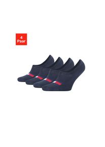 Tommy Hilfiger Füßlinge »Footie high cut Flag«, (4 Paar), mit eingestricktem Markenlogo blau 39-42 4x marine Herren Füßlinge 4 Paar hoch...