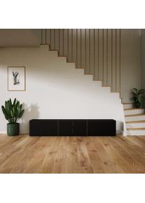 MYCS Lowboard Schwarz - Designer-TV-Board: Türen in Schwarz - Hochwertige Materialien - 226 x 41 x 34 cm, Komplett anpassbar