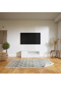 MYCS Lowboard Weiss - TV-Board: Schubladen in Weiss & Türen in Weiss - Hochwertige Materialien - 115 x 41 x 34 cm, Komplett...