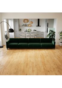 MYCS Sofa Samt Tannengrün - Moderne Designer-Couch: Hochwertige Qualität, einzigartiges Design - 384 x 75 x 98 cm, Komplett...