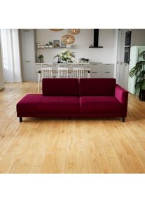 MYCS Sofa Samt Brombeerrot - Moderne Designer-Couch: Hochwertige Qualität, einzigartiges Design - 212 x 75 x 98 cm, Komplett...